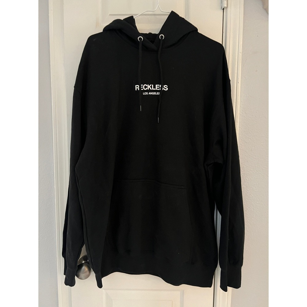 Young &‎ Reckless YR Los Angeles Sweatshirt Hoodie Youth XL Graphic Logo Black